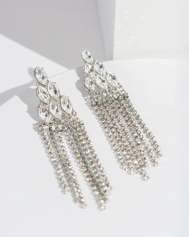Crystal Ellipse Tassel Earrings sold by Collete Hayman