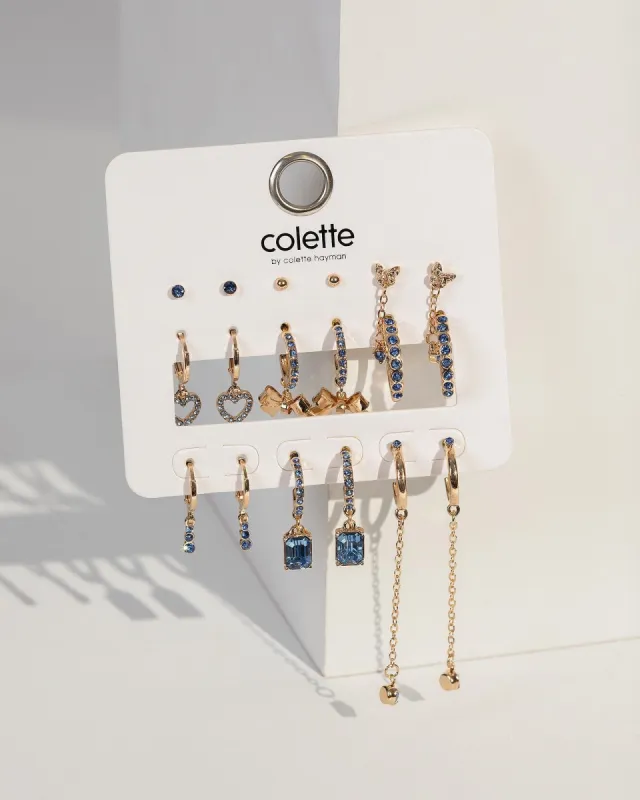 Blue Bow Heart Earring Pack sold by Collete Hayman