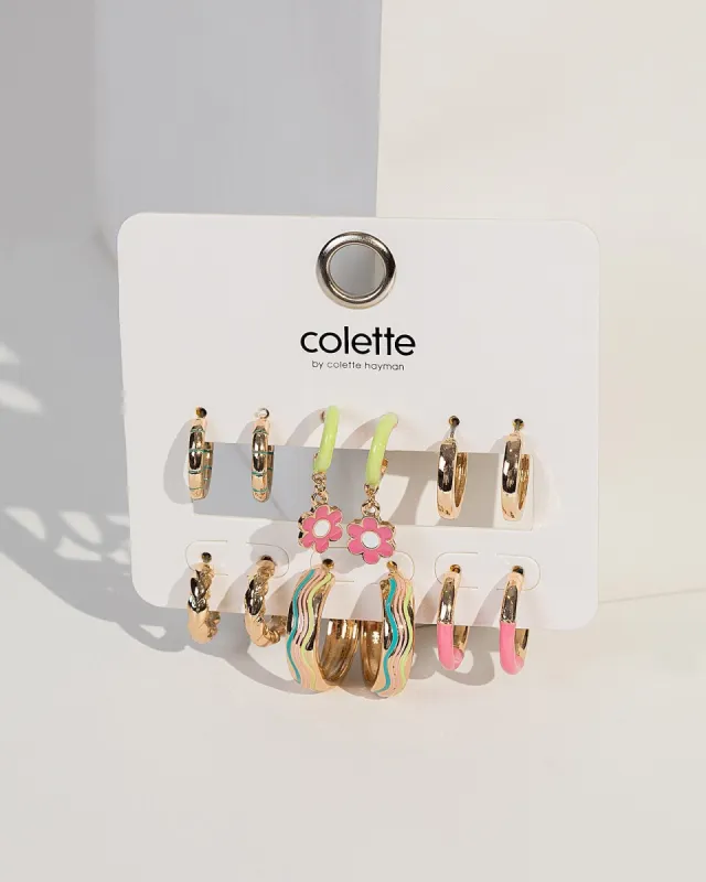 Multi Colour Pastels Flower Earring Pack sold by Collete Hayman