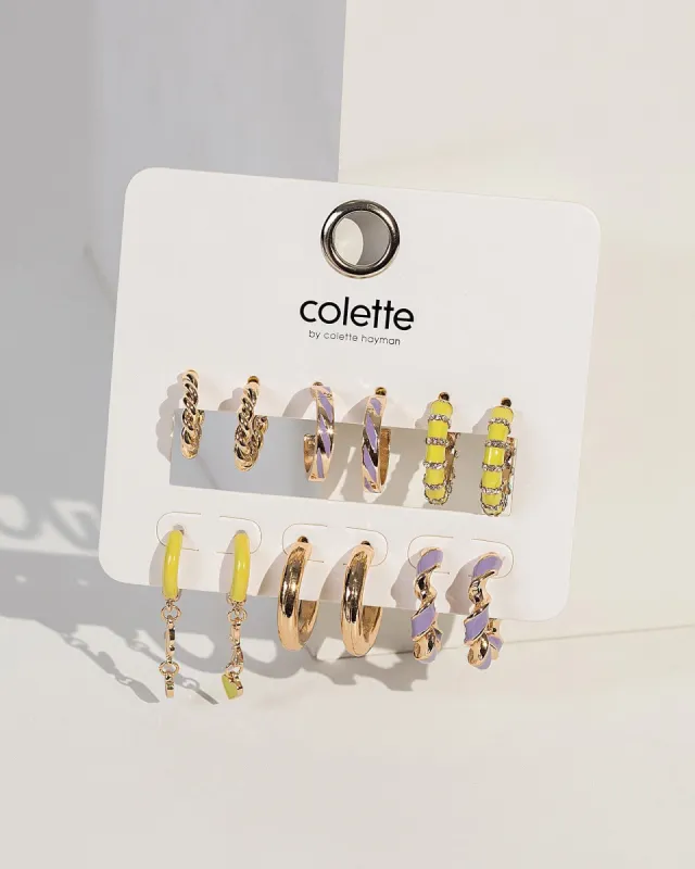Green & Gold Butterfly Heart Earring Pack sold by Collete Hayman