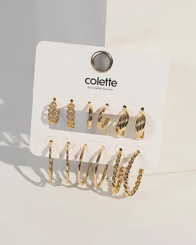 Gold Gold Hoops Earring Pack sold by Collete Hayman
