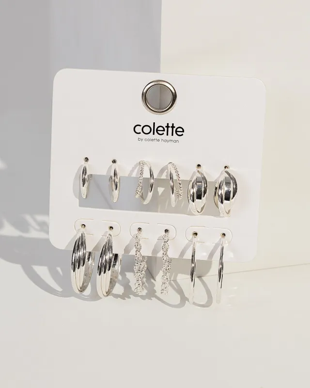Silver Twist Hoops Earring Pack sold by Collete Hayman