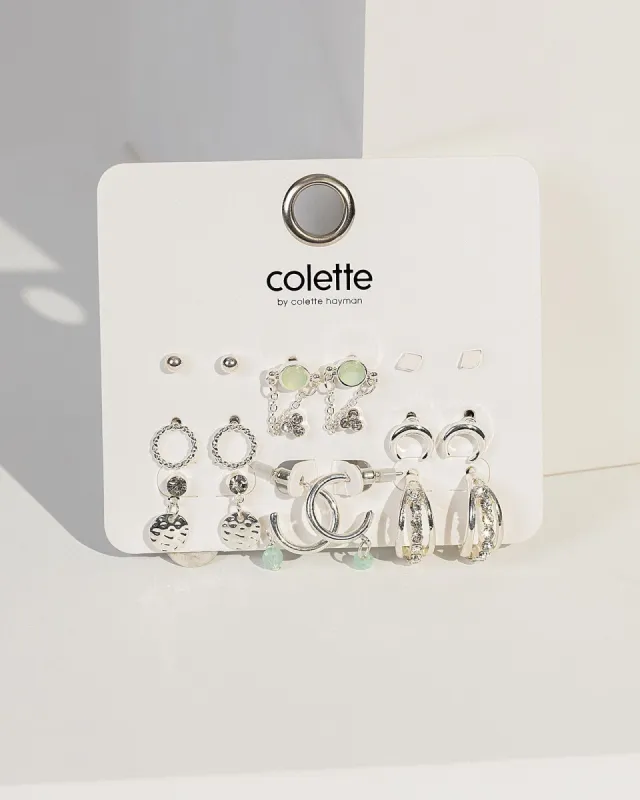 Green Stud Twisted Moon Earring Pack sold by Collete Hayman