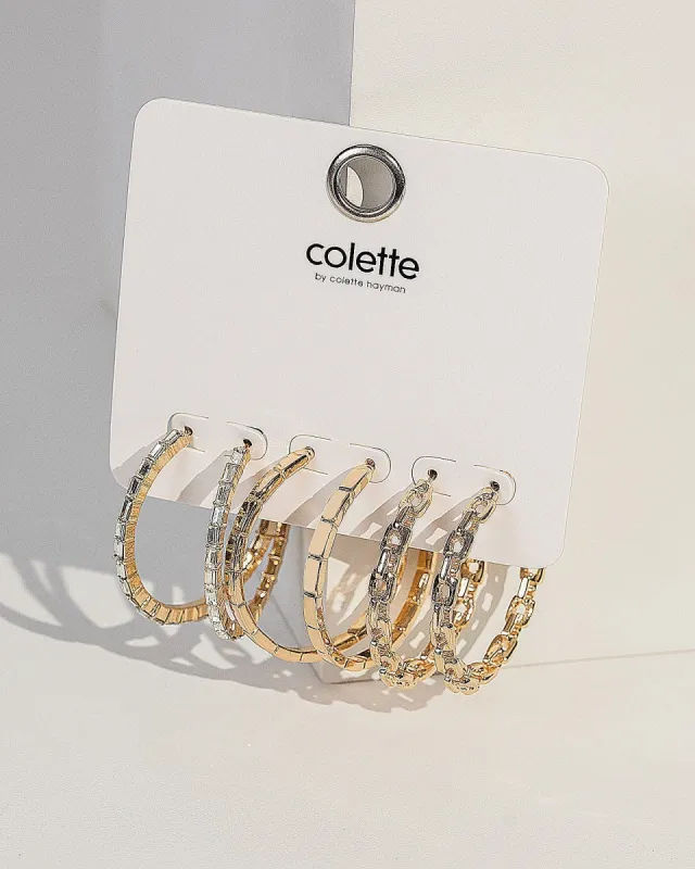 Gold Hoop Chain Earring Pack sold by Collete Hayman