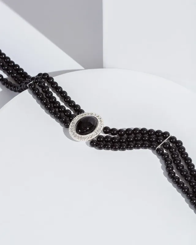 Black Pearl Pendant Choker Necklace sold by Collete Hayman