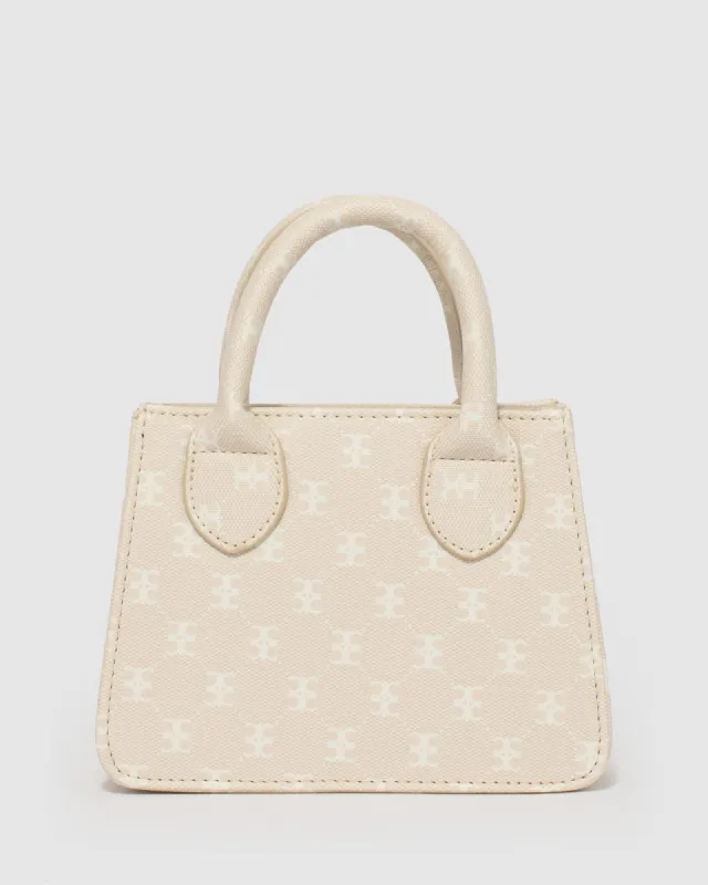 Ivory Print Sibel Mini Tote Bag sold by Collete Hayman
