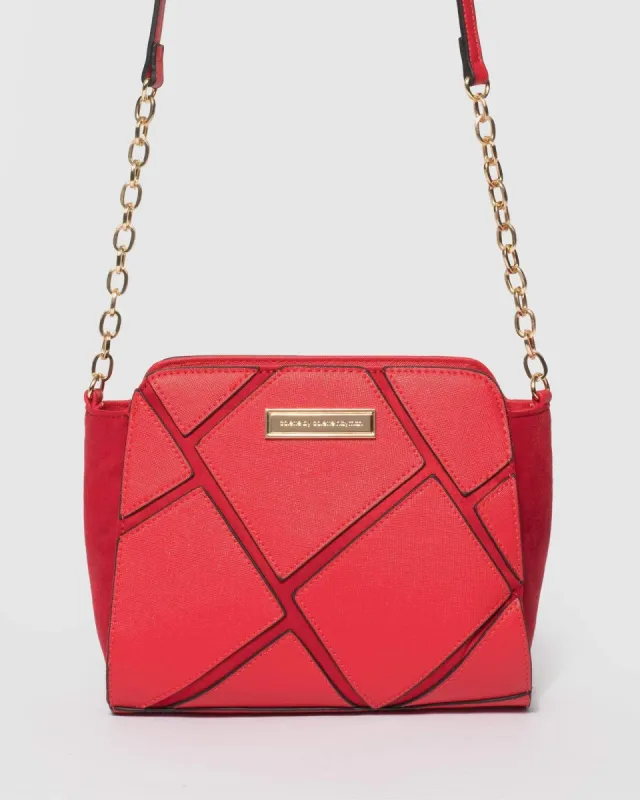 Red Blake Patch Crossbody Bag sold by Collete Hayman