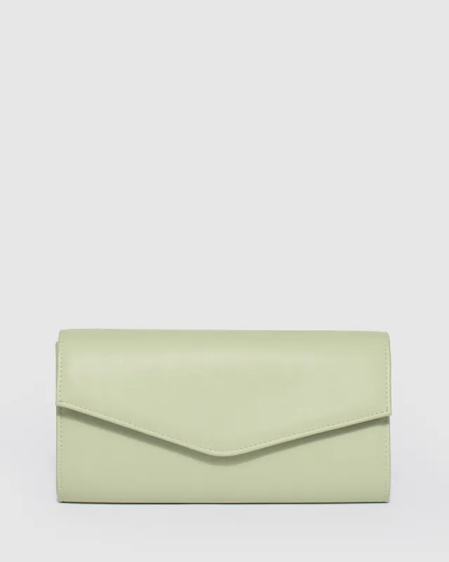 Green Breena Envelope Clutch Bag sold by Collete Hayman