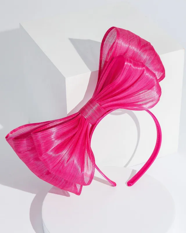 Pink Large Bow Headband sold by Collete Hayman