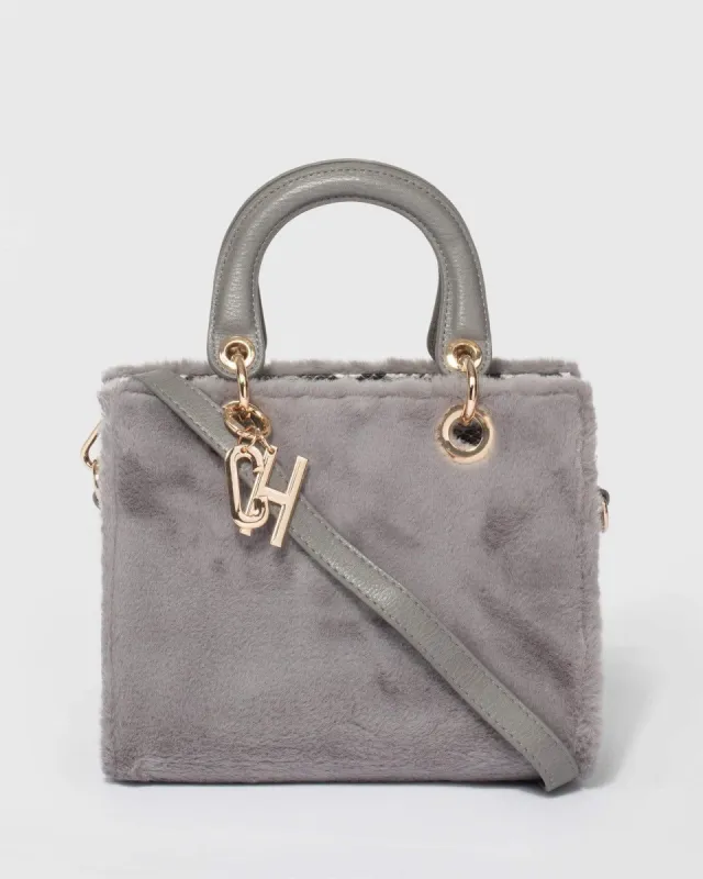 Grey Ella Letter Charm Tote Bag sold by Collete Hayman