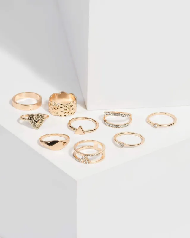 Crystal Textured Ring Multi Set sold by Collete Hayman