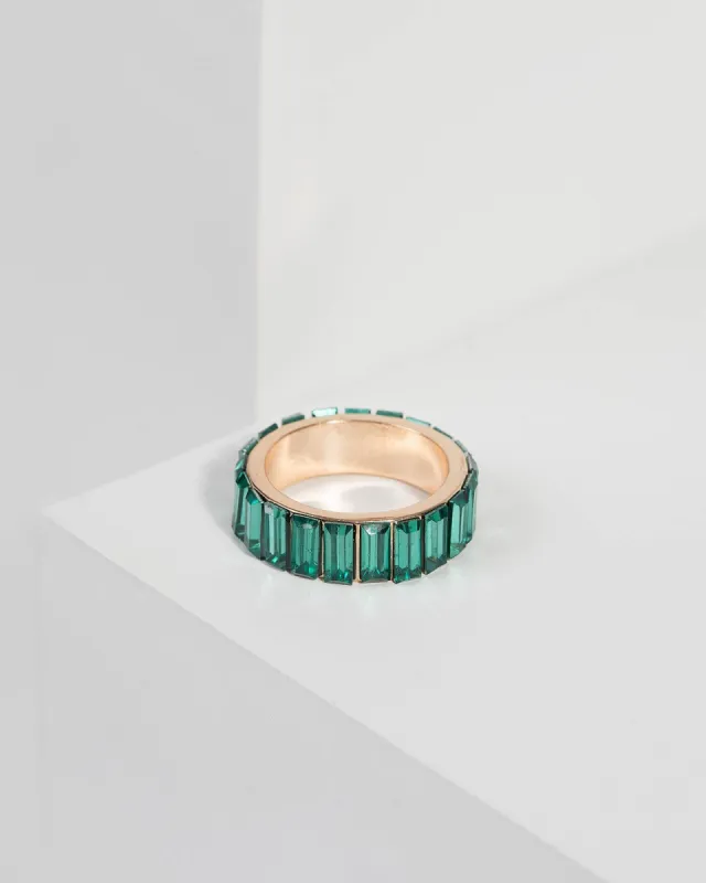 Green Crystal Band Ring sold by Collete Hayman