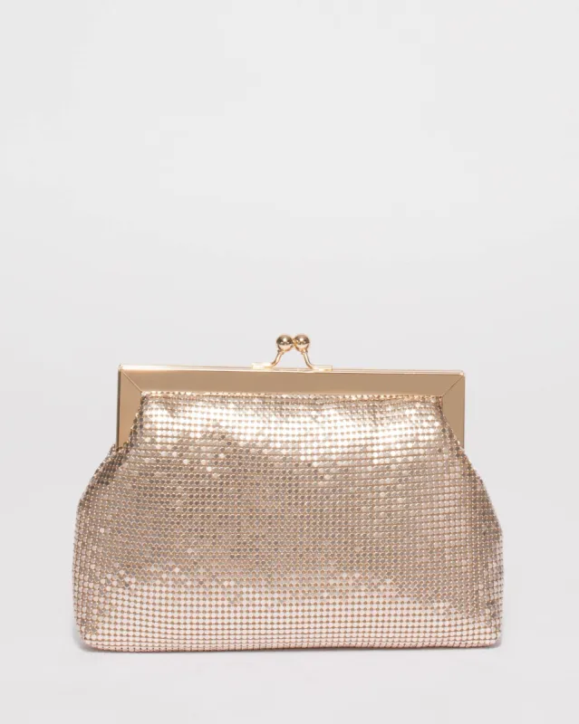 Gold Chainmail Clutch Bag sold by Collete Hayman