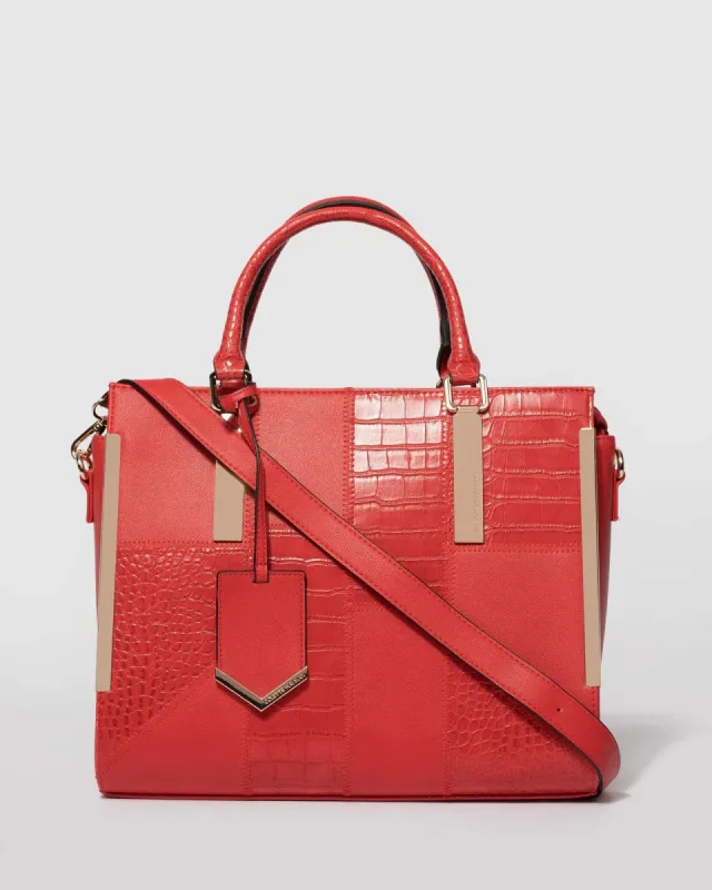 Red Andrea Square Tote Bag sold by Collete Hayman