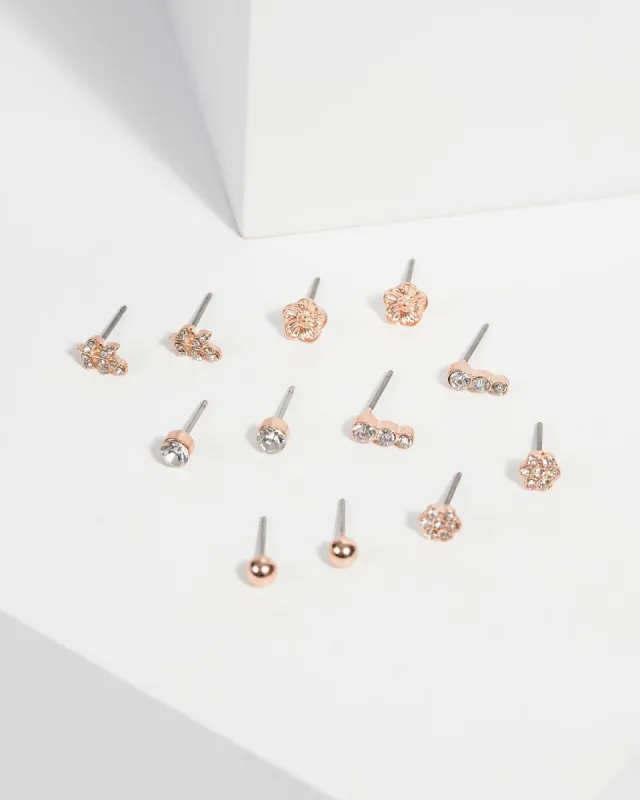 Crystal Multi Flower Stud Earrings sold by Collete Hayman