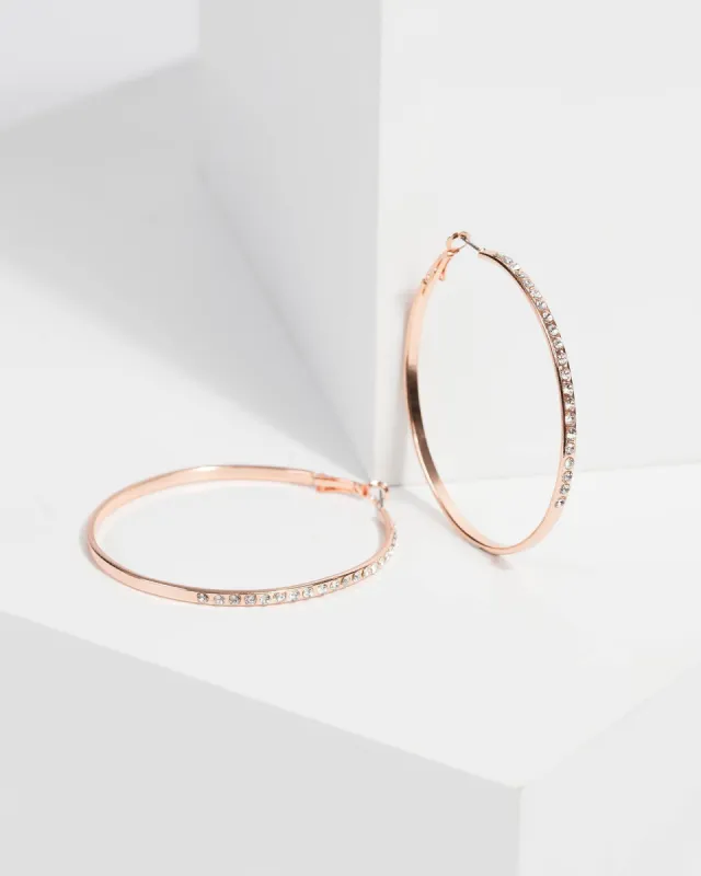 Crystal Pave Large Hoop Earrings sold by Collete Hayman
