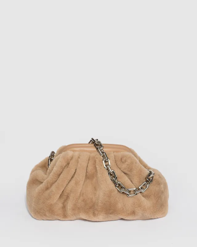 Ivory Claire Fur Shoulder Bag sold by Collete Hayman