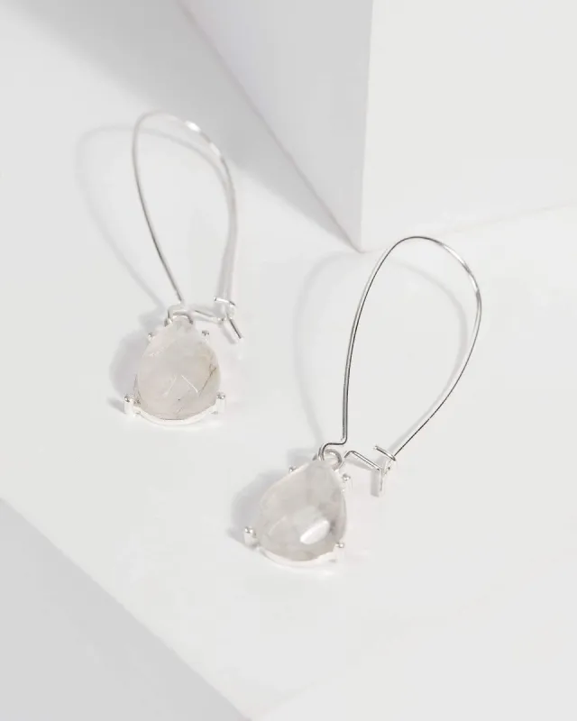 Grey Thread Through Stone Earrings sold by Collete Hayman