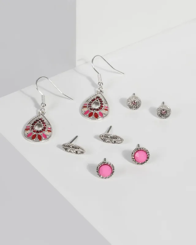 Multi Feather Detail Earrings sold by Collete Hayman