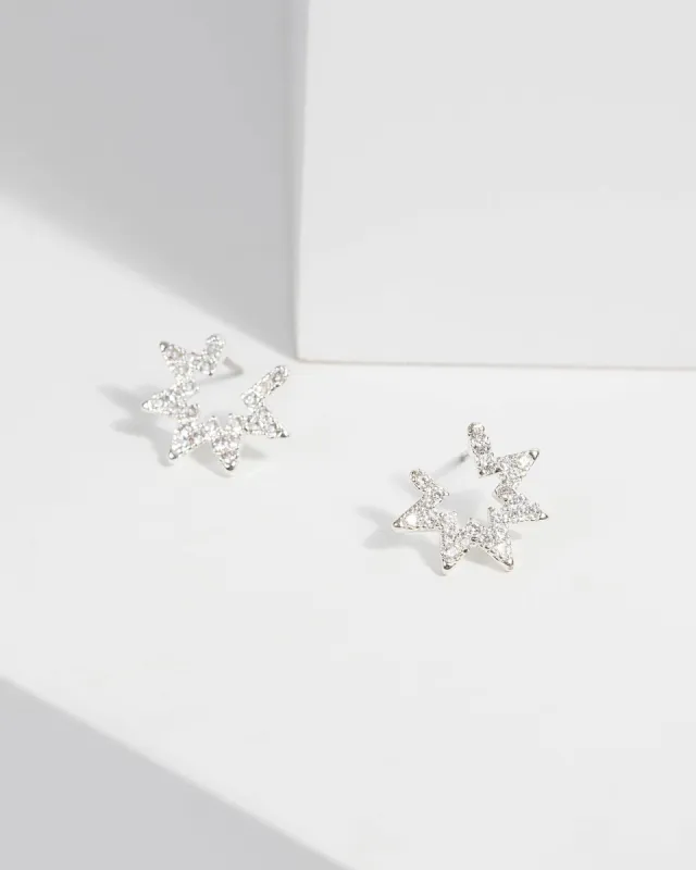 Cubic Zironia Star Hoop Earrings sold by Collete Hayman