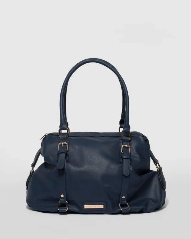 Navy Blue Keira Soft Hobo Bag sold by Collete Hayman