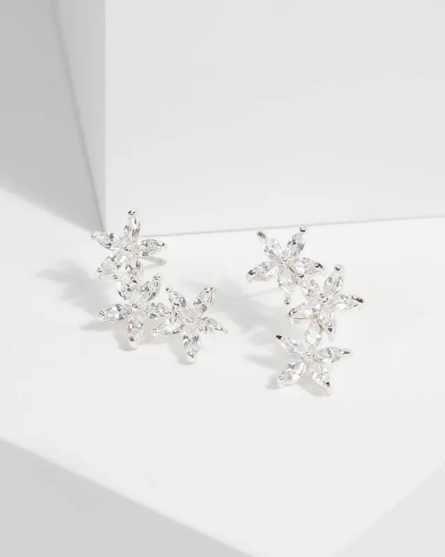 Crystal Flower Stud Earrings sold by Collete Hayman