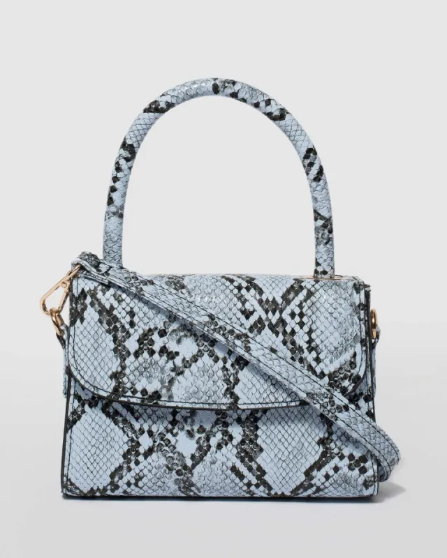 Blue Python Kiki Mini Bag sold by Collete Hayman