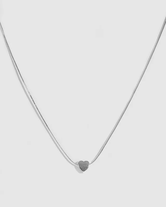 Silver Fine Heart Necklace sold by Collete Hayman