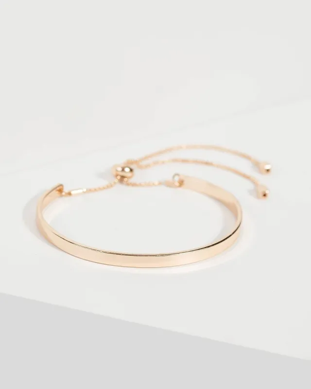 Gold Metal Band Bracelet sold by Collete Hayman