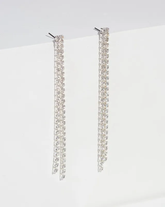 Crystal Fine Double Row Crystal Earrings sold by Collete Hayman