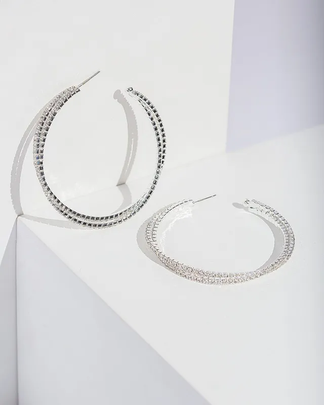 Crystal Fine Twist Hoop Earrings sold by Collete Hayman
