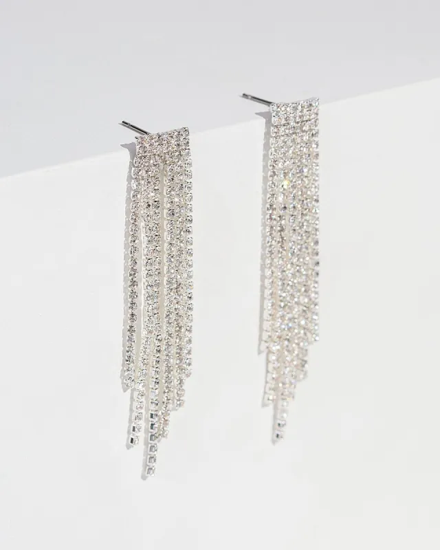 Crystal Mid Tassel Earrings sold by Collete Hayman