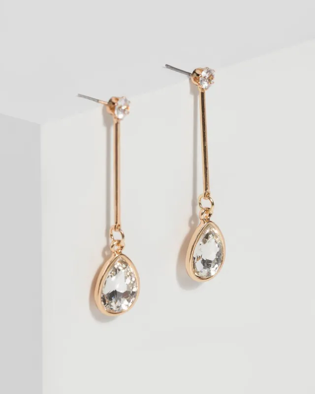 Crystal Bar Tear Drop Earrings sold by Collete Hayman