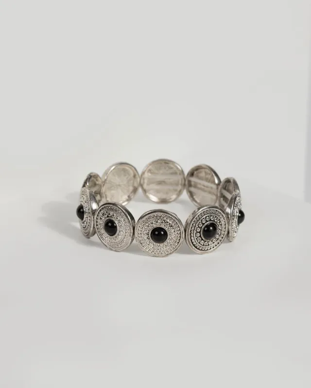 Silver Disc Stretch Bracelet Bracelet sold by Collete Hayman