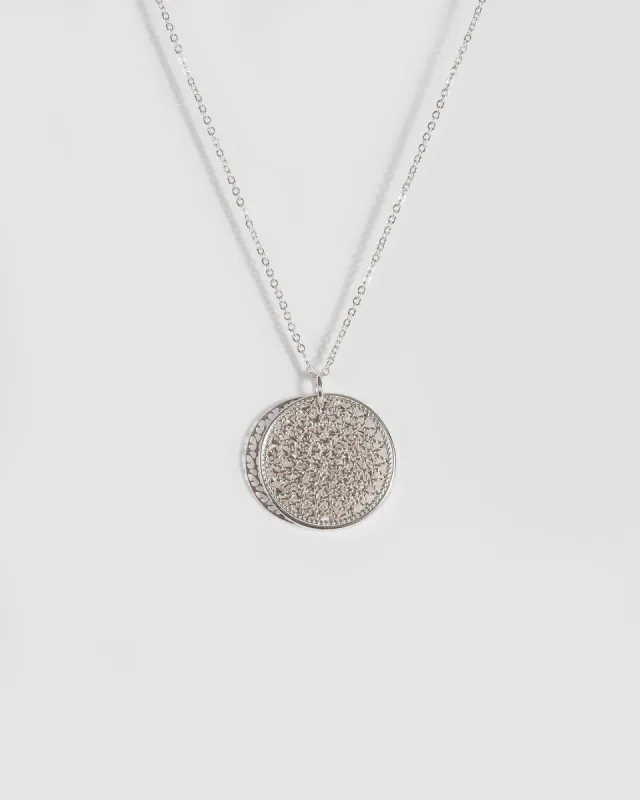 Silver Filigree Circle Pendant Necklace sold by Collete Hayman