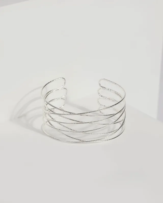 Silver Large Metal Twist Cuff sold by Collete Hayman