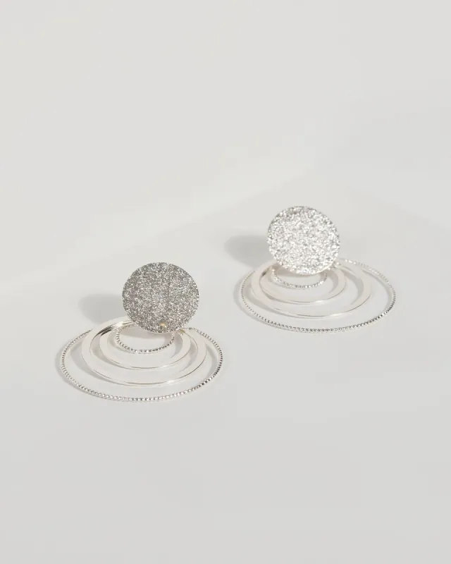 Silver Mini Circle Drop Earrings sold by Collete Hayman