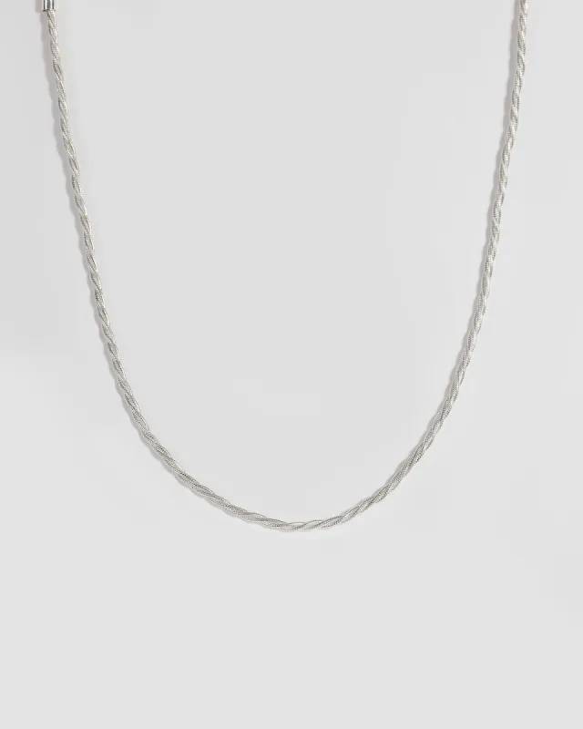 Silver Snake Chain Twist Necklace sold by Collete Hayman