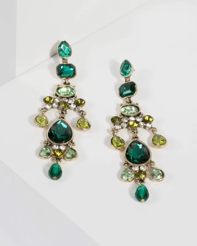 Emerald Multi Statement Earrings sold by Collete Hayman