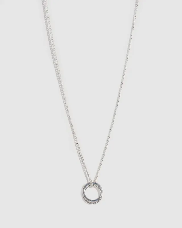 Crystal  Double Loop Pendant Necklace sold by Collete Hayman