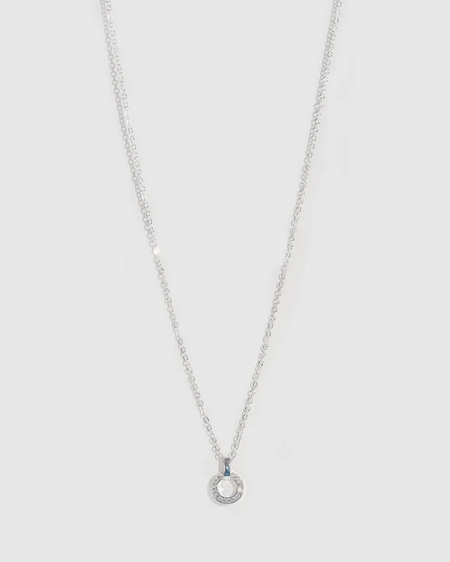 Crystal  Pave Loop Pendant Necklace sold by Collete Hayman