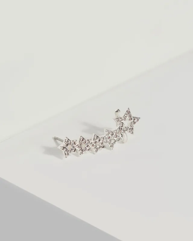 Silver Star Cubic Zirconia Ear Cuff sold by Collete Hayman