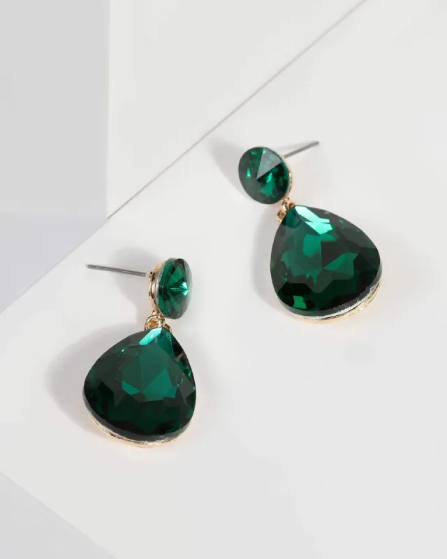 Emerald Mini Stud Earrings sold by Collete Hayman