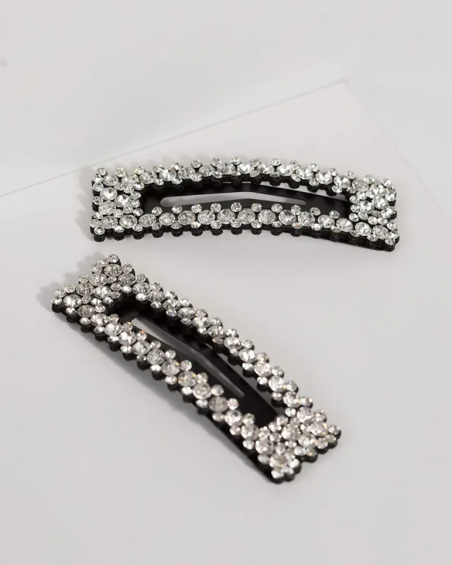 Crystal Rectangle Hair Clips sold by Collete Hayman