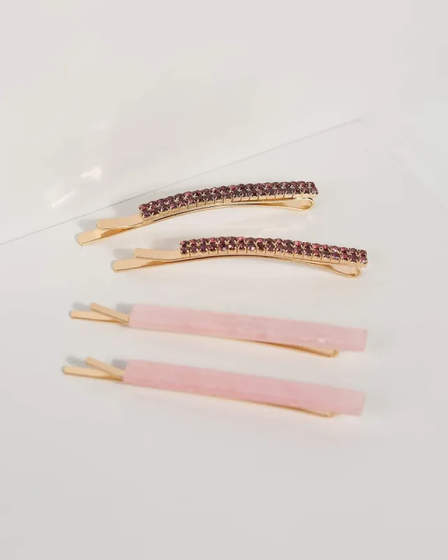 Pink Mixed Hair Slides made by Collete Hayman