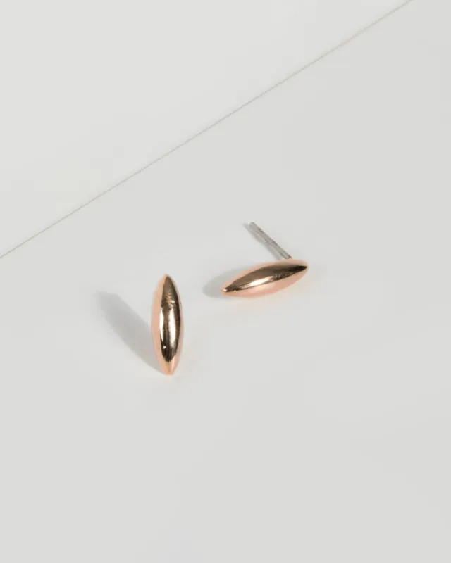 Rose Gold Curved Edge Stud Earrings sold by Collete Hayman