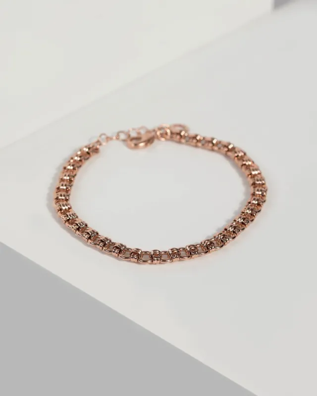 Rose Gold Linked Chain Bracelet sold by Collete Hayman