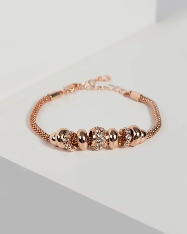 Rose Gold Rope Mini Pendant Bracelet sold by Collete Hayman