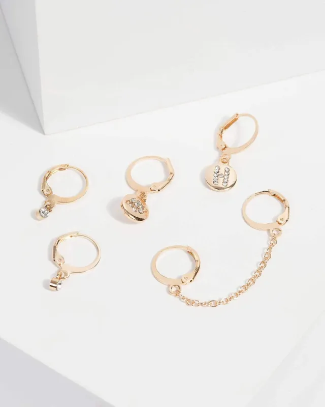 Gold Multi Hoop Earrings Set sold by Collete Hayman