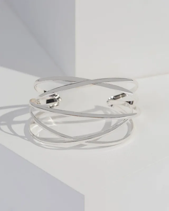 Silver Multi Metal Row Cuff sold by Collete Hayman